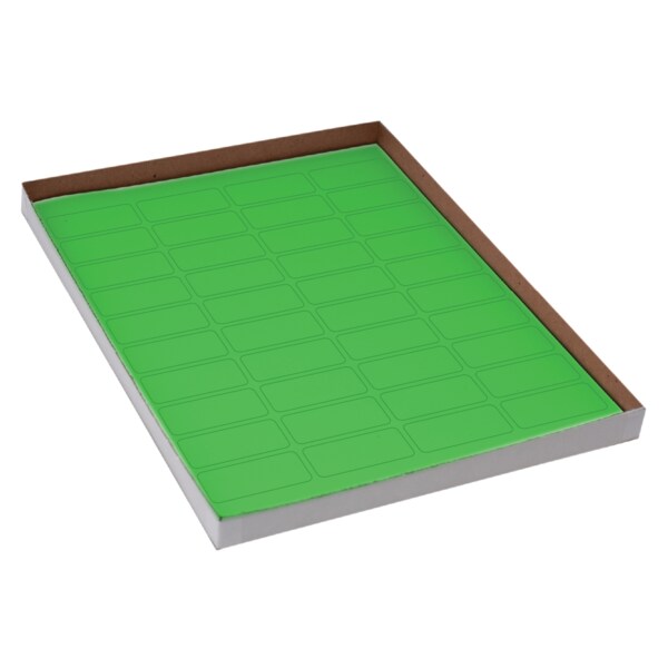 Patient Charge Laser Sheet - 40 labels/sheet 13/16" x 1-9/10" Green